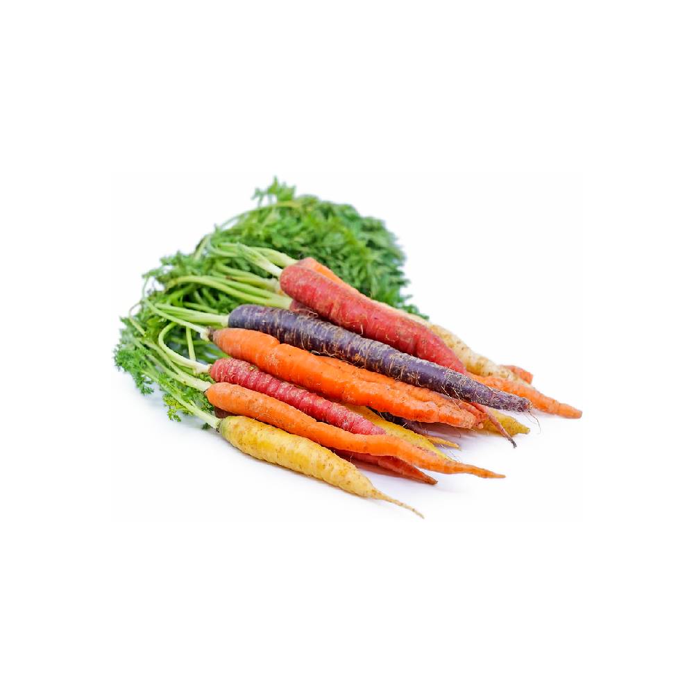 Mini Carrot Rainbow With Tops 200 gm